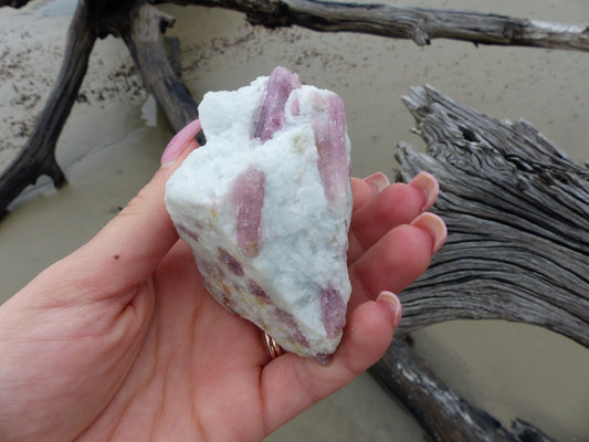 Pink Tourmaline in Quartz #6)