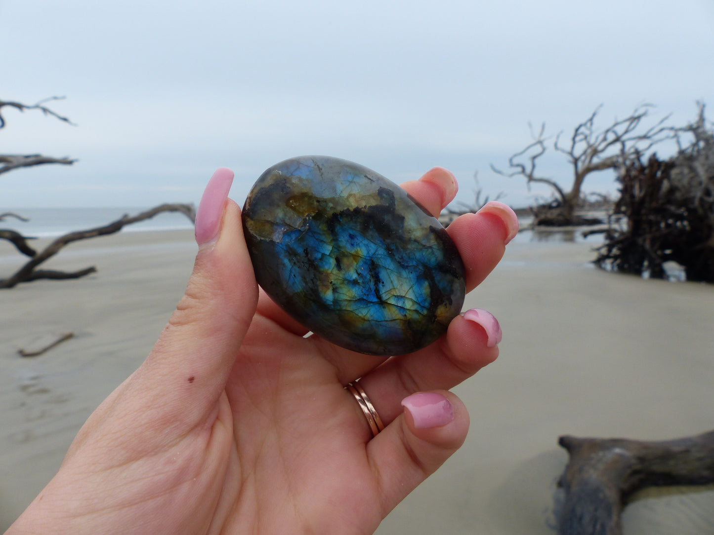 Labradorite Palm Stone (#60)