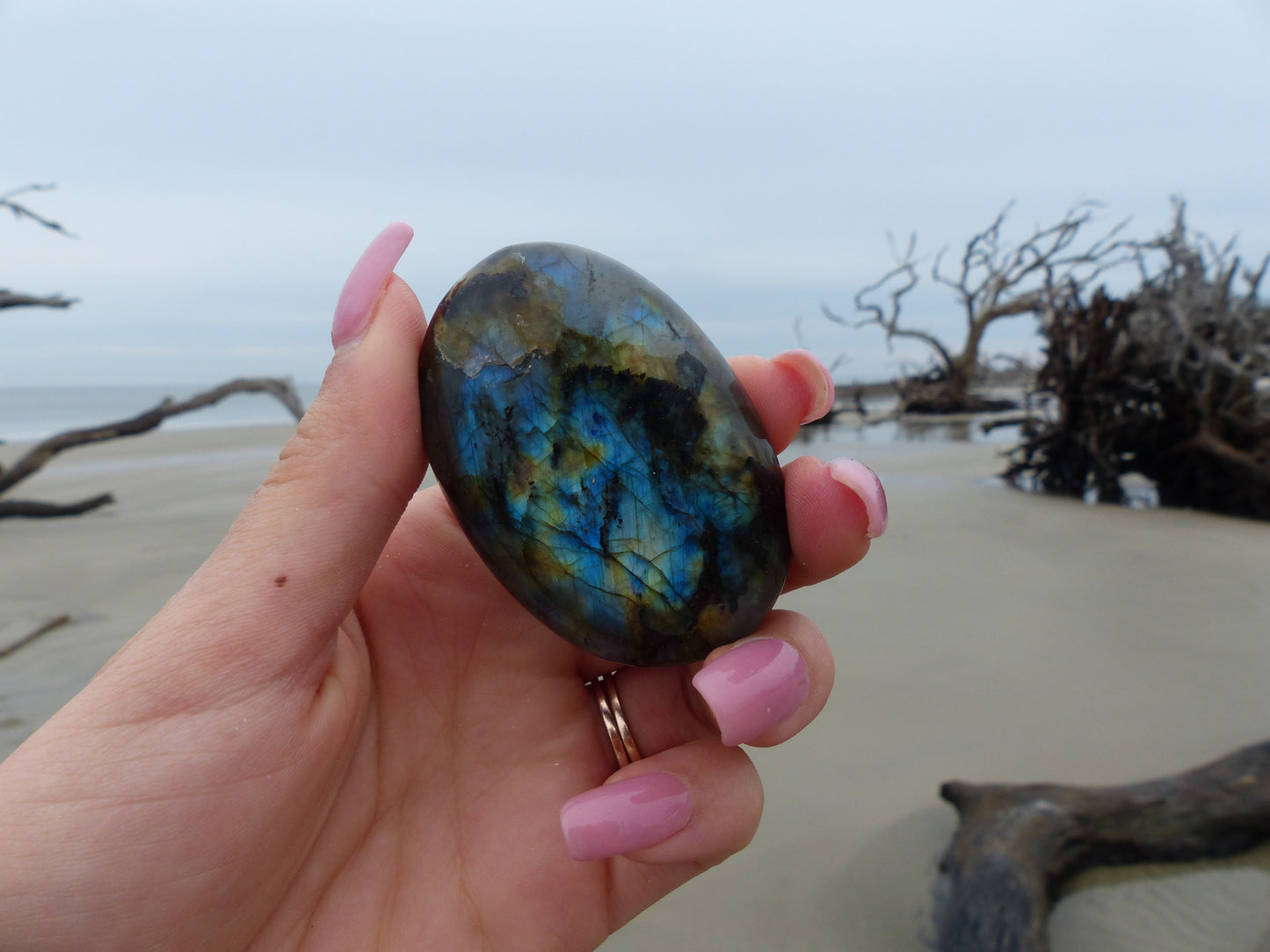 Labradorite Palm Stone (#60)