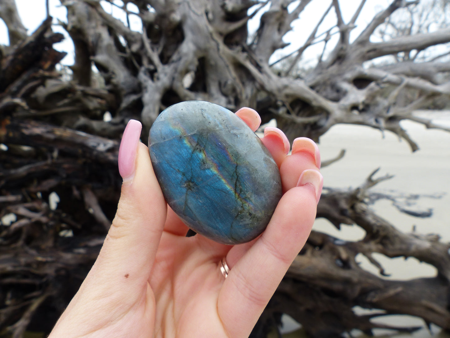 Labradorite Palm Stone (#61)