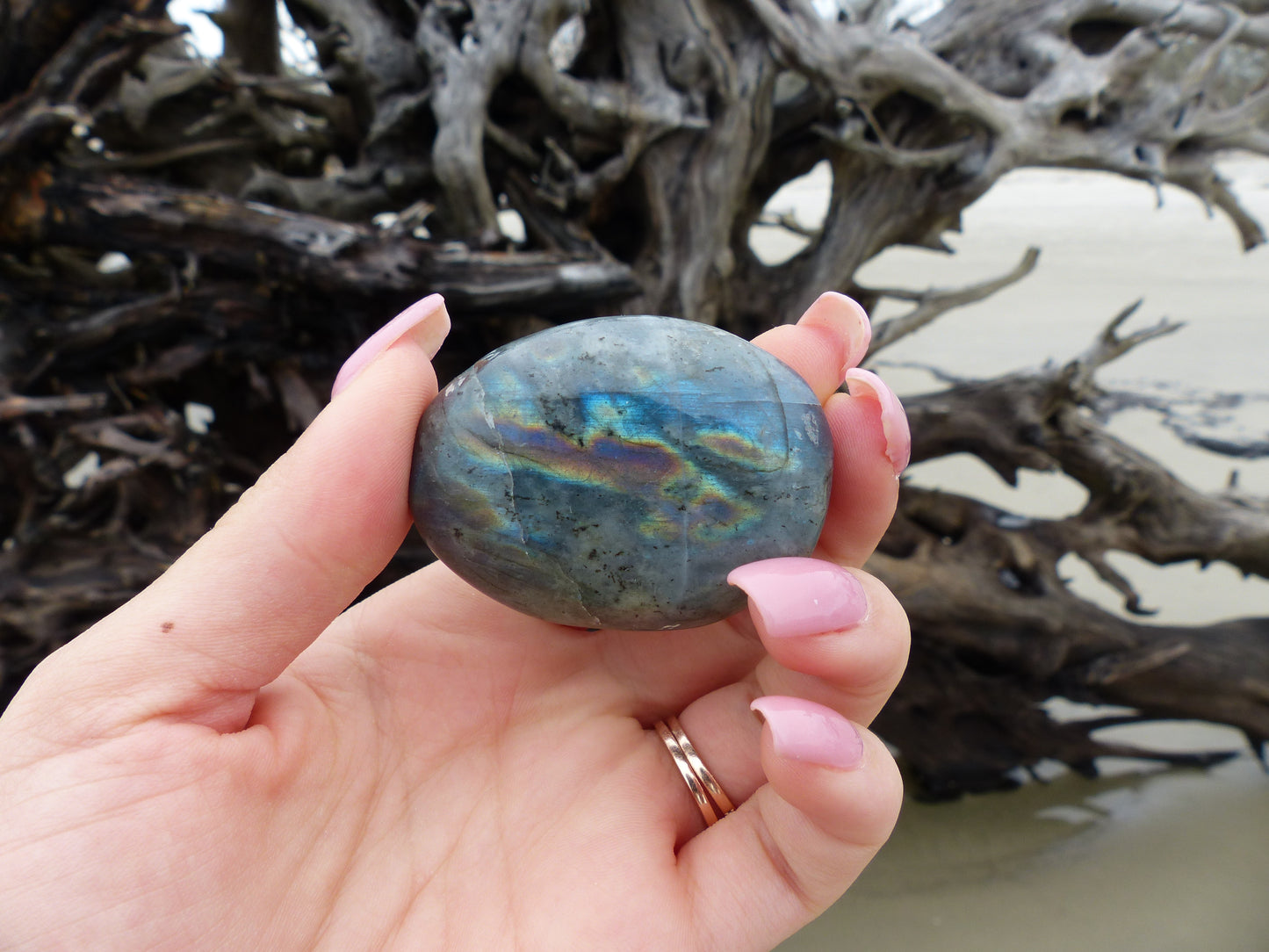 Labradorite Palm Stone (#61)