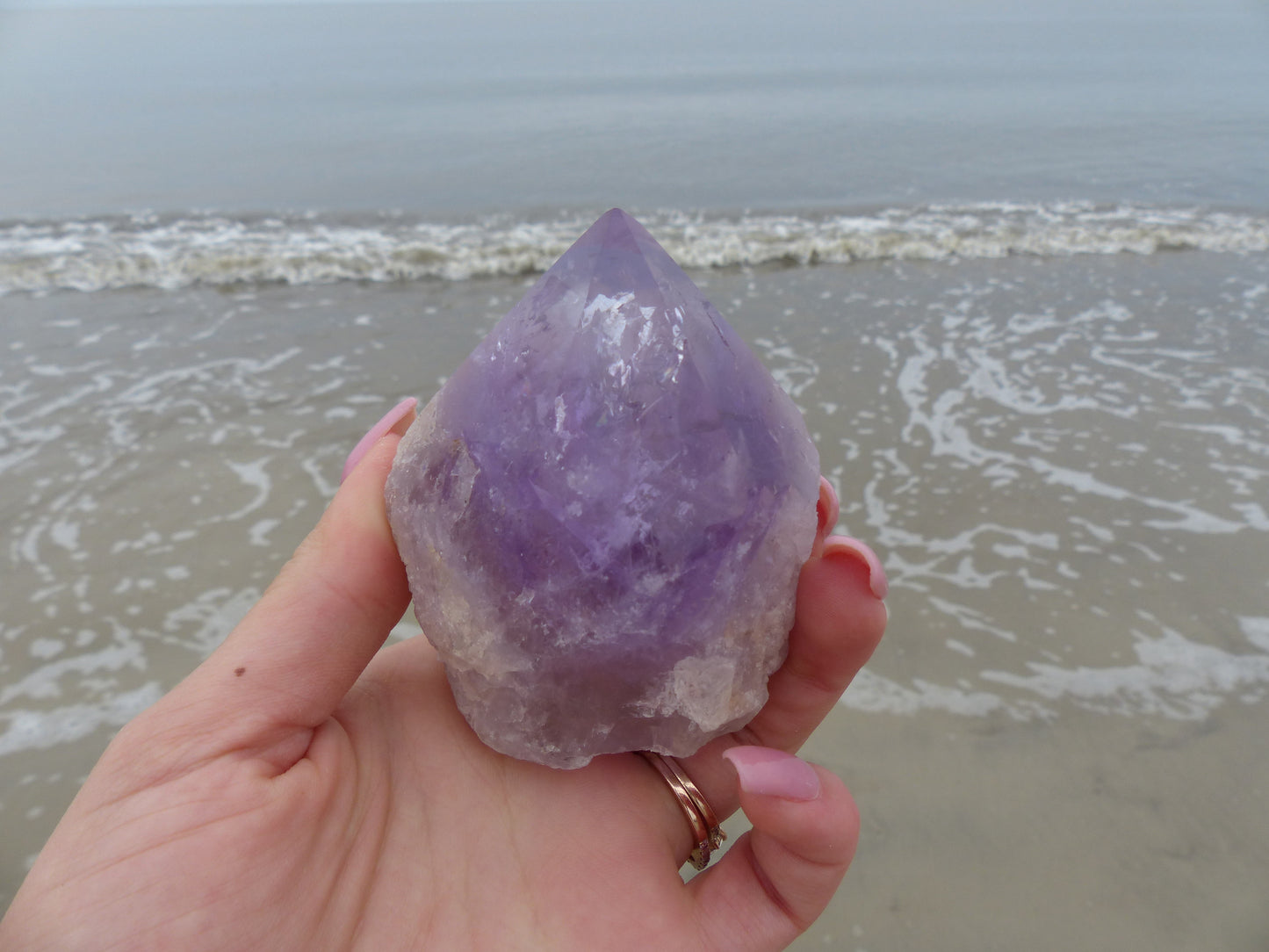 Amethyst Point, Polished Point with Rough Base (#6) - Simply Affinity