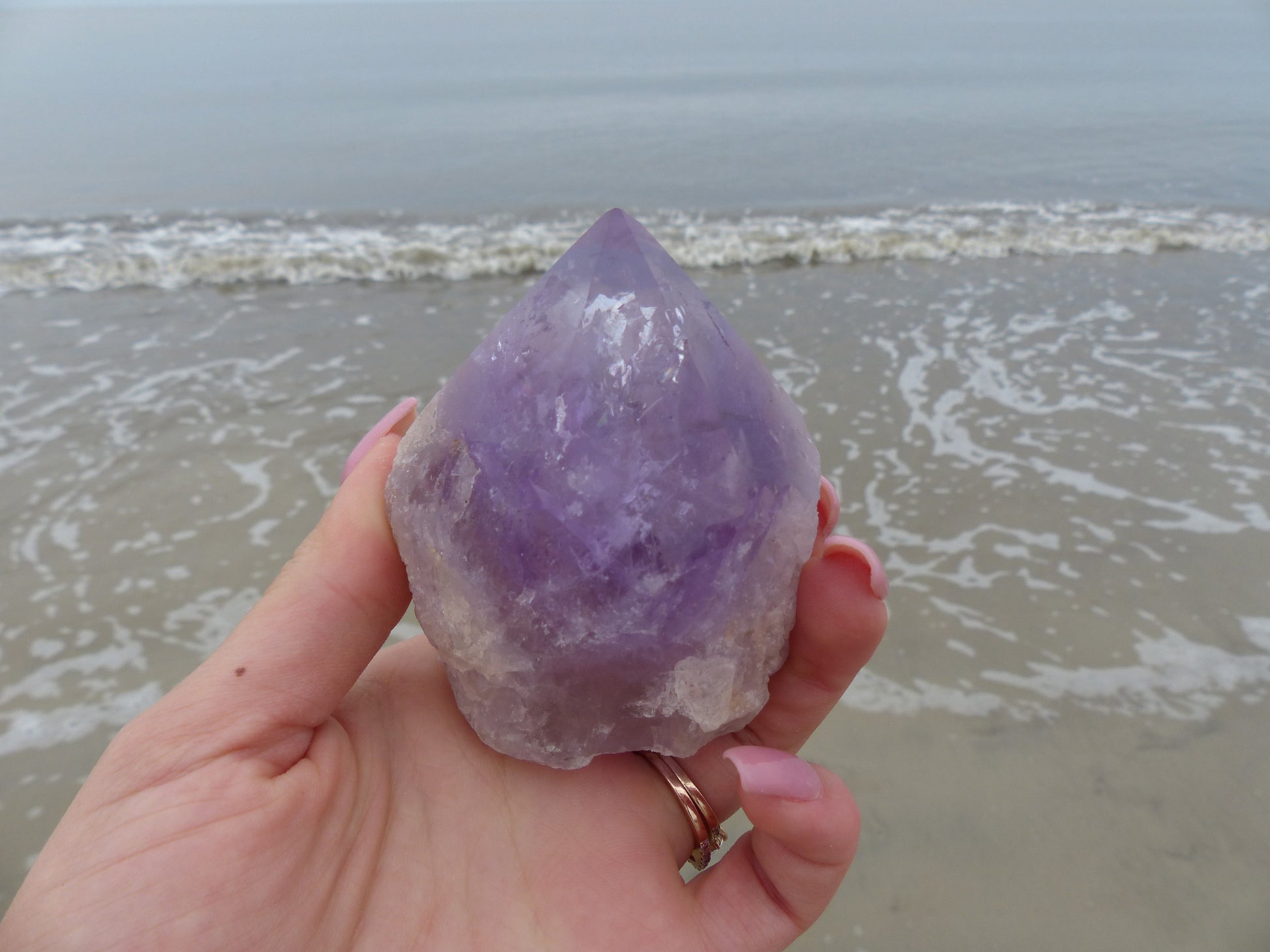Amethyst Point, Polished Point with Rough Base (#6) - Simply Affinity