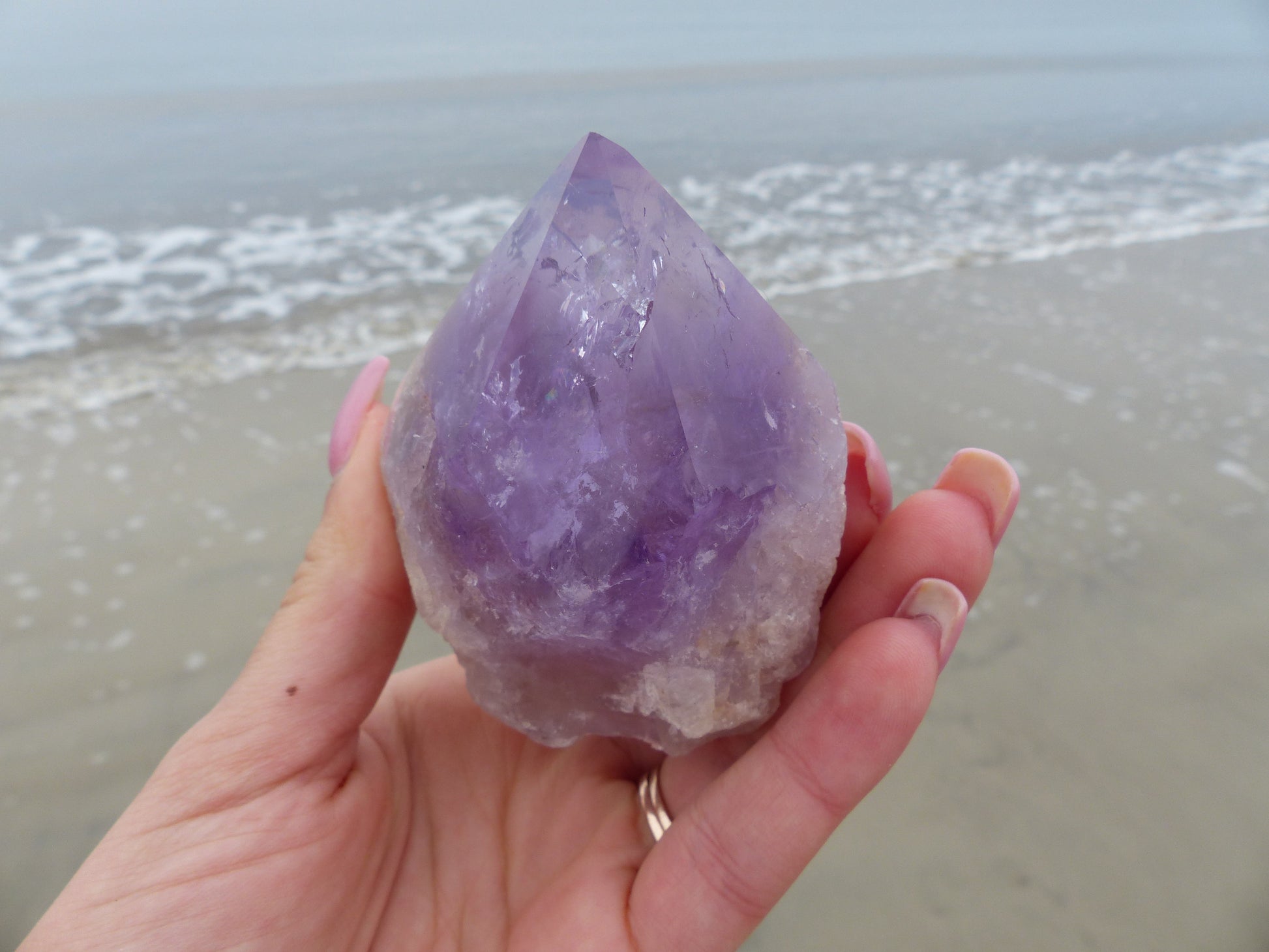 Amethyst Point, Polished Point with Rough Base (#6) - Simply Affinity