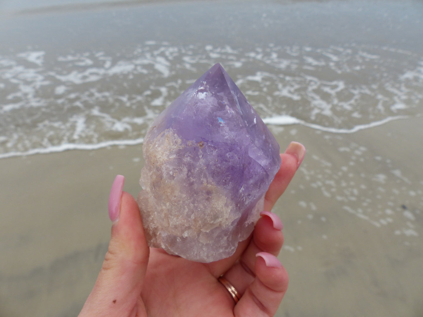 Amethyst Point, Polished Point with Rough Base (#6) - Simply Affinity