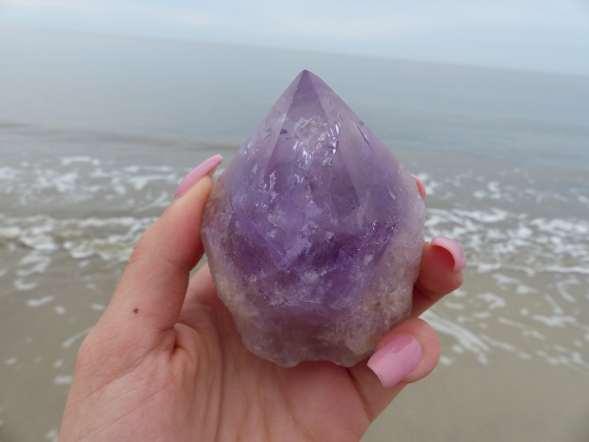 Amethyst Point, Polished Point with Rough Base (#6) - Simply Affinity
