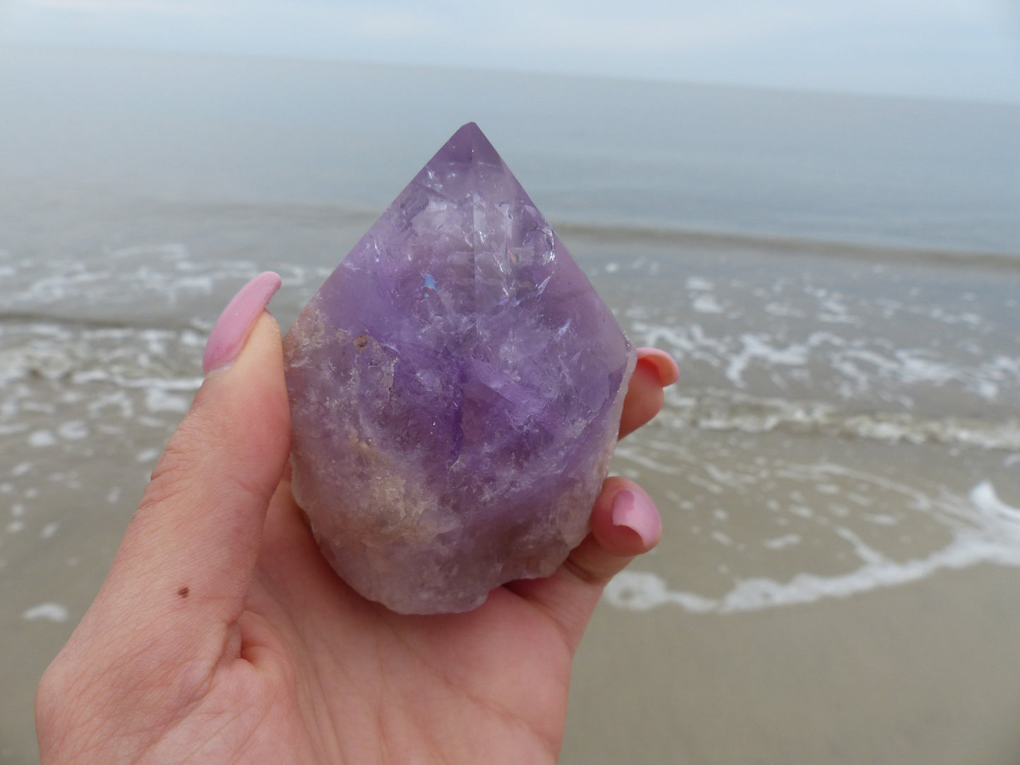 Amethyst Point, Polished Point with Rough Base (#6) - Simply Affinity