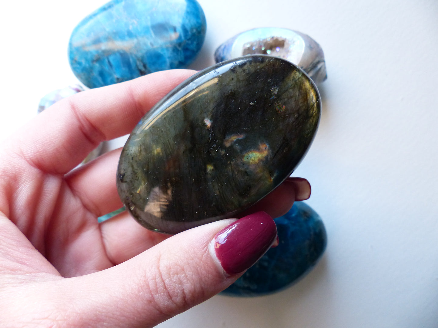Labradorite Palm Stone (#64)