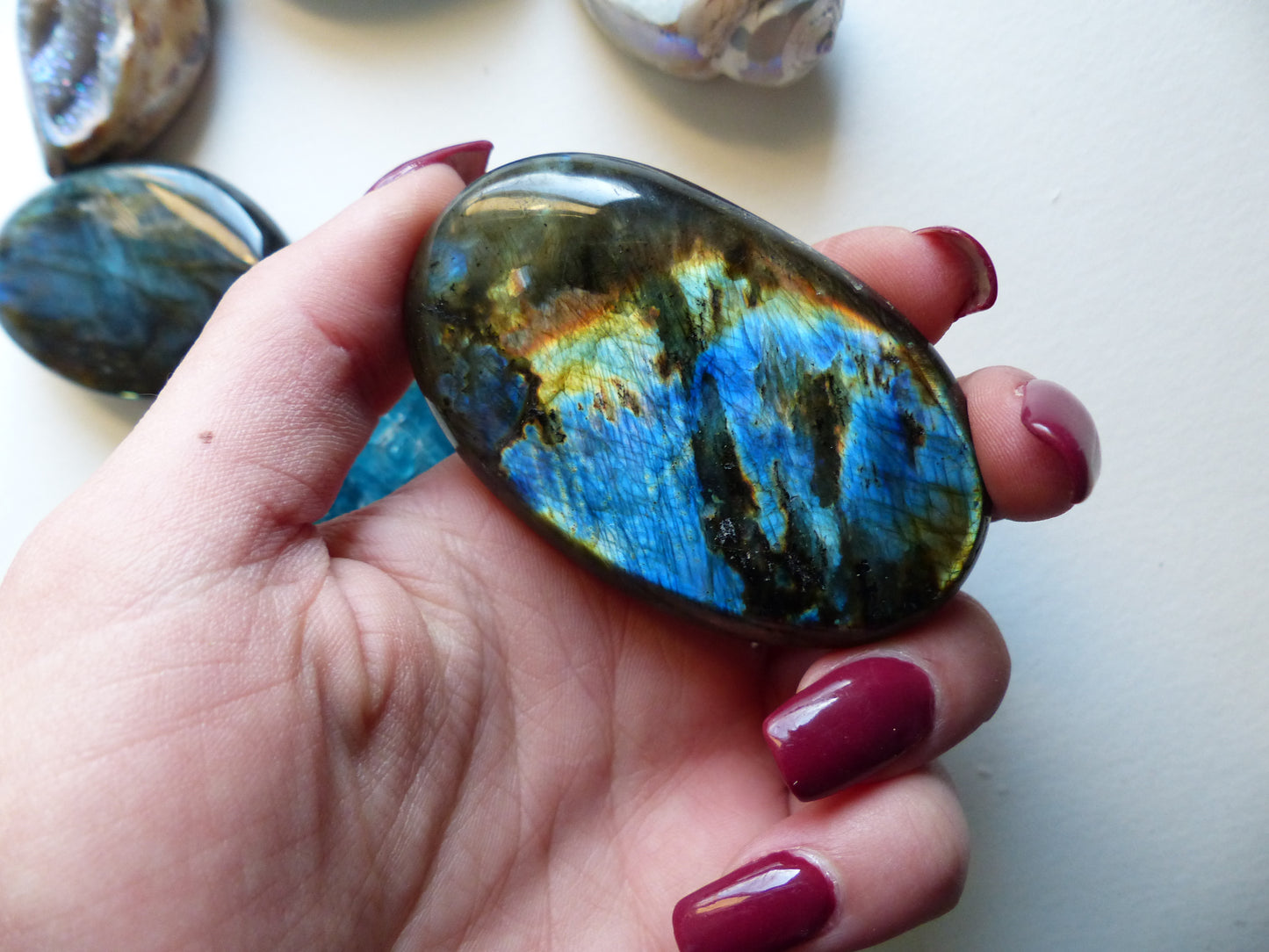 Labradorite Palm Stone (#64)