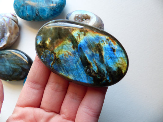 Labradorite Palm Stone (#64)