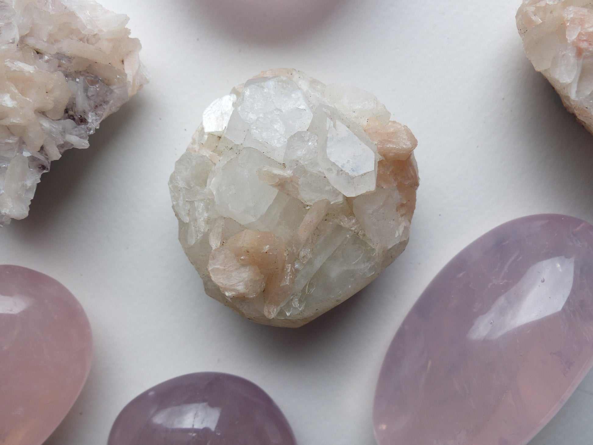 Apophyllite & Stillbite Cluster (#5) - Simply Affinity