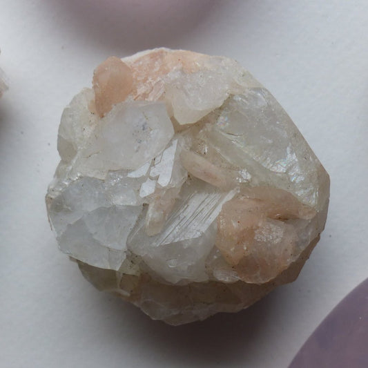 Apophyllite & Stillbite Cluster (#5) - Simply Affinity
