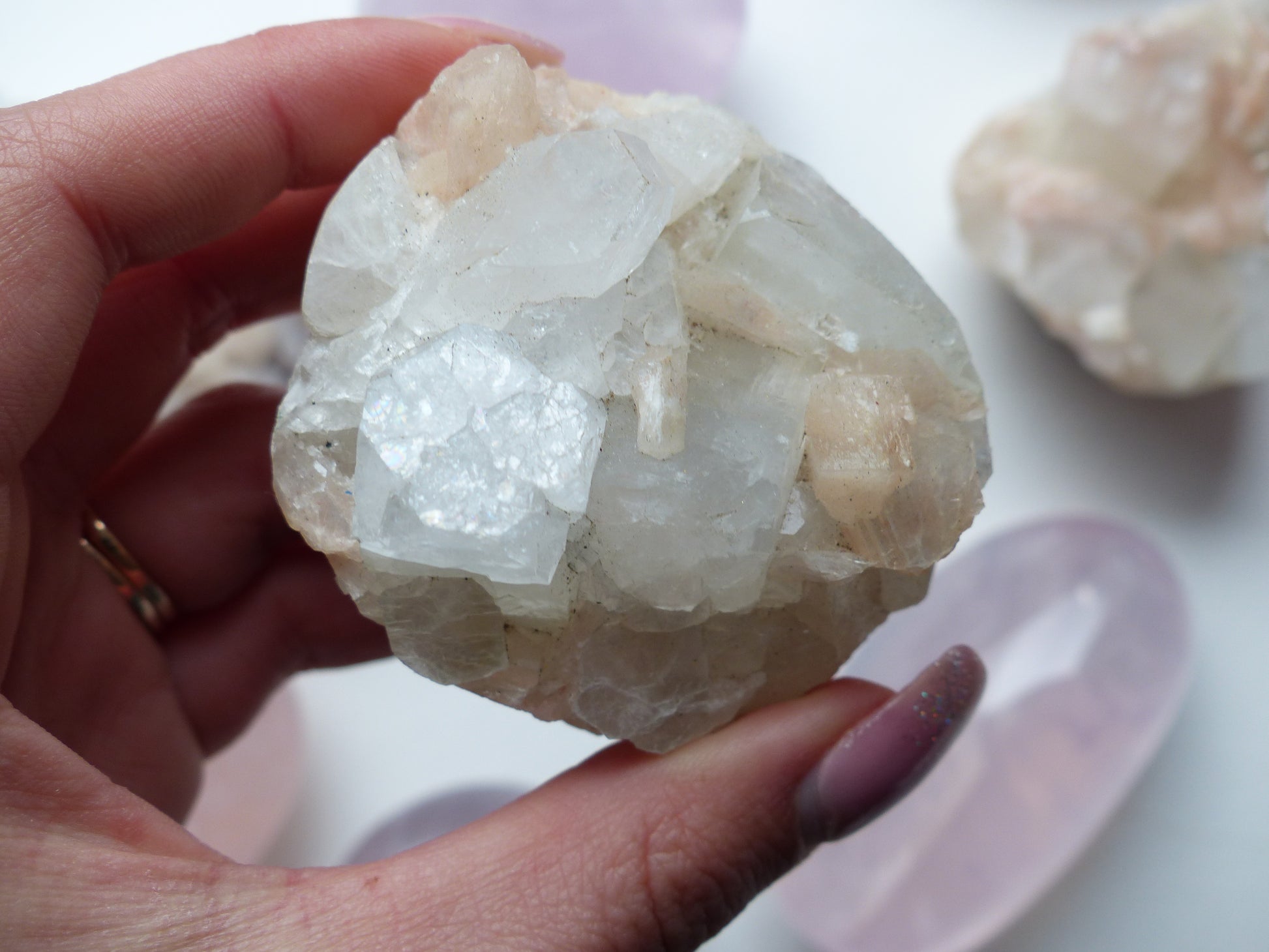 Apophyllite & Stillbite Cluster (#5) - Simply Affinity