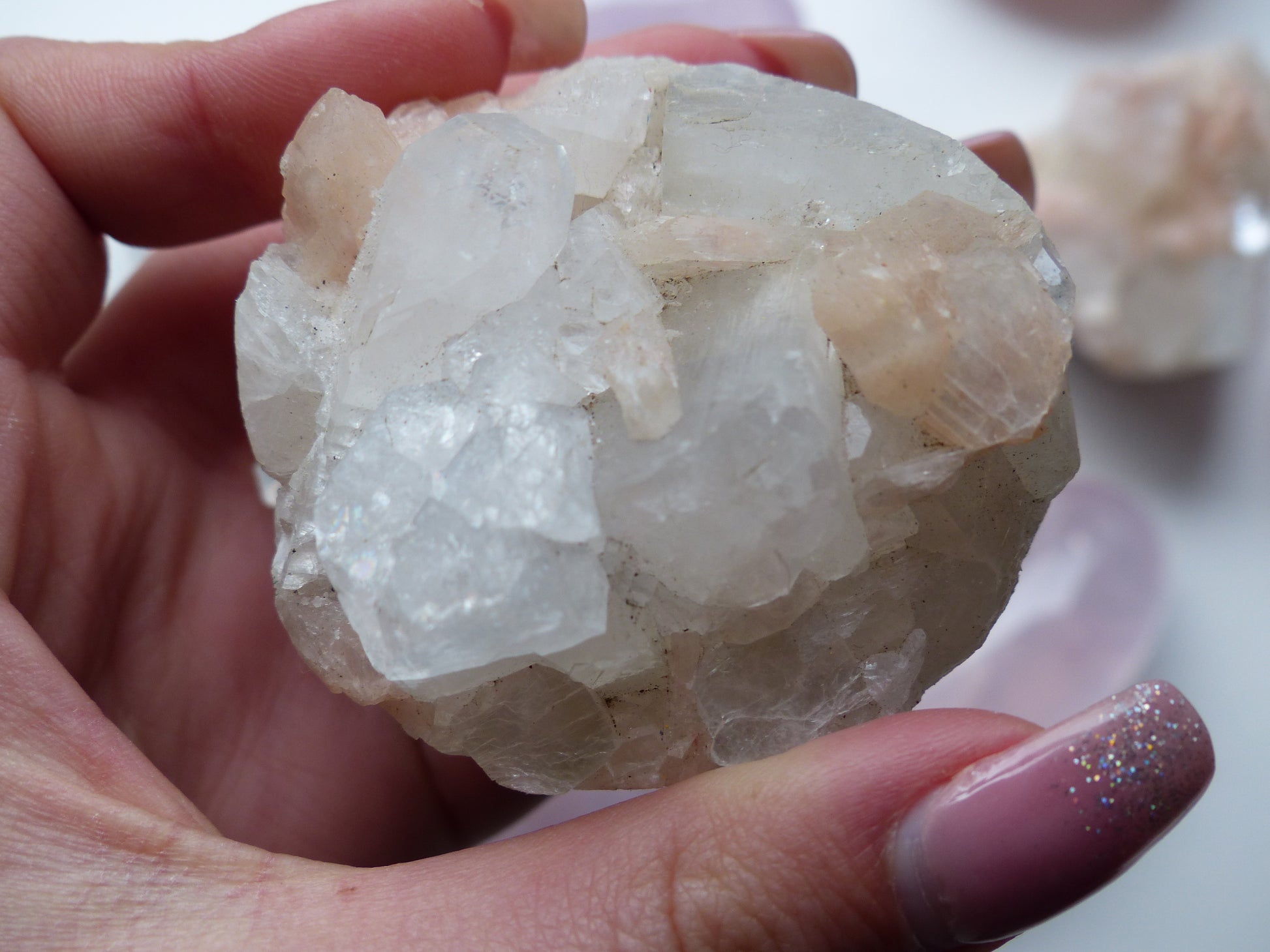 Apophyllite & Stillbite Cluster (#5) - Simply Affinity