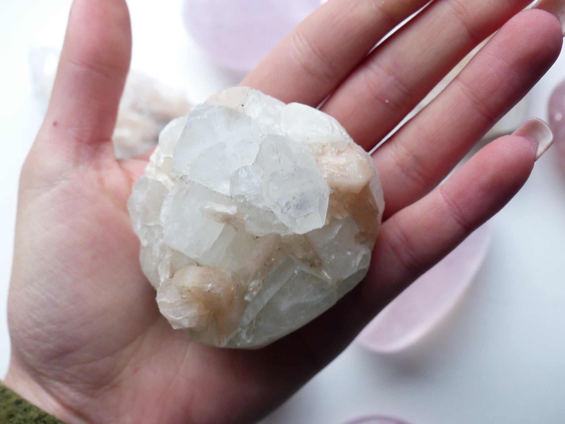 Apophyllite & Stillbite Cluster (#5) - Simply Affinity