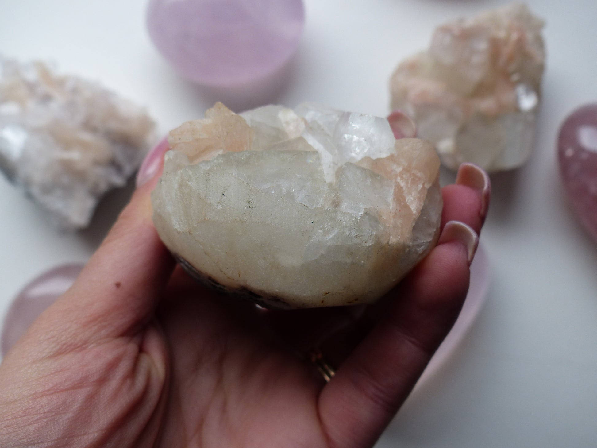 Apophyllite & Stillbite Cluster (#5) - Simply Affinity