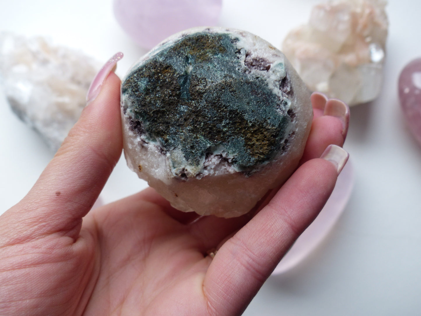 Apophyllite & Stillbite Cluster (#5) - Simply Affinity