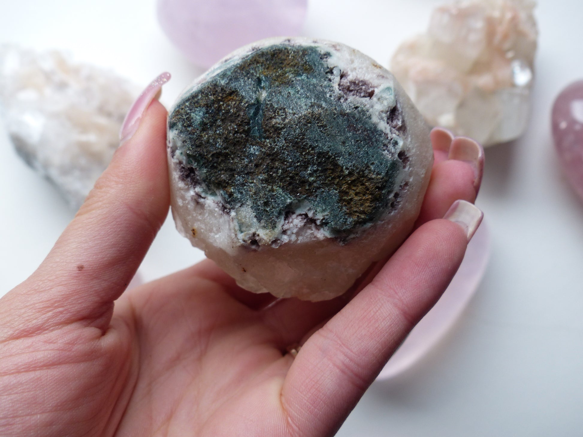 Apophyllite & Stillbite Cluster (#5) - Simply Affinity