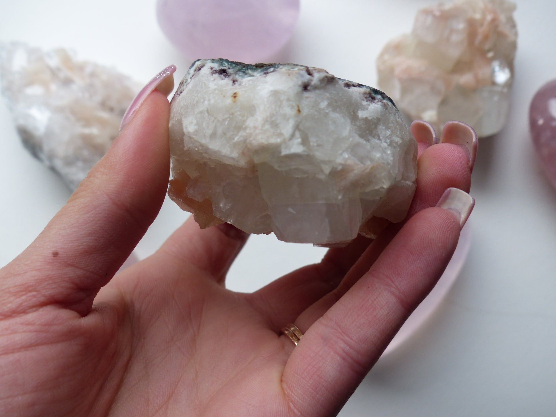Apophyllite & Stillbite Cluster (#5) - Simply Affinity