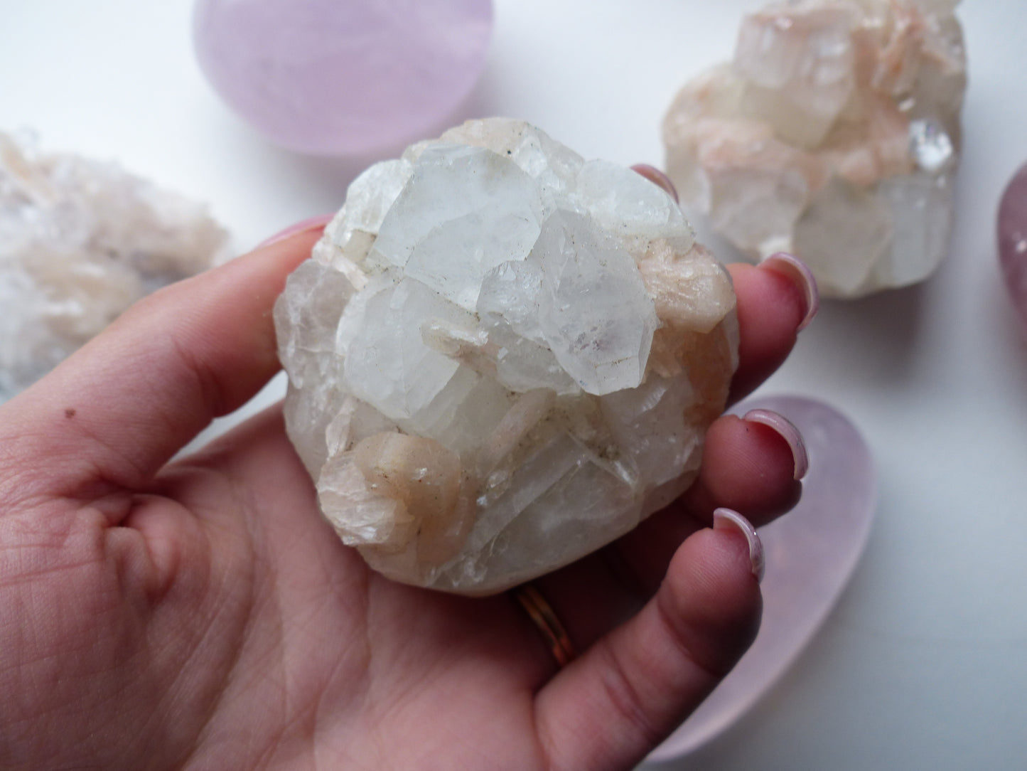 Apophyllite & Stillbite Cluster (#5) - Simply Affinity