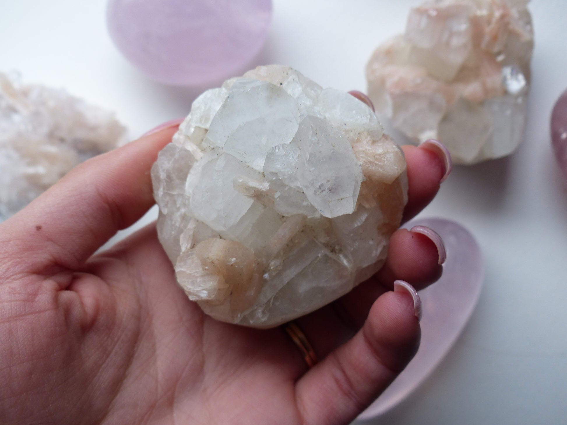 Apophyllite & Stillbite Cluster (#5) - Simply Affinity