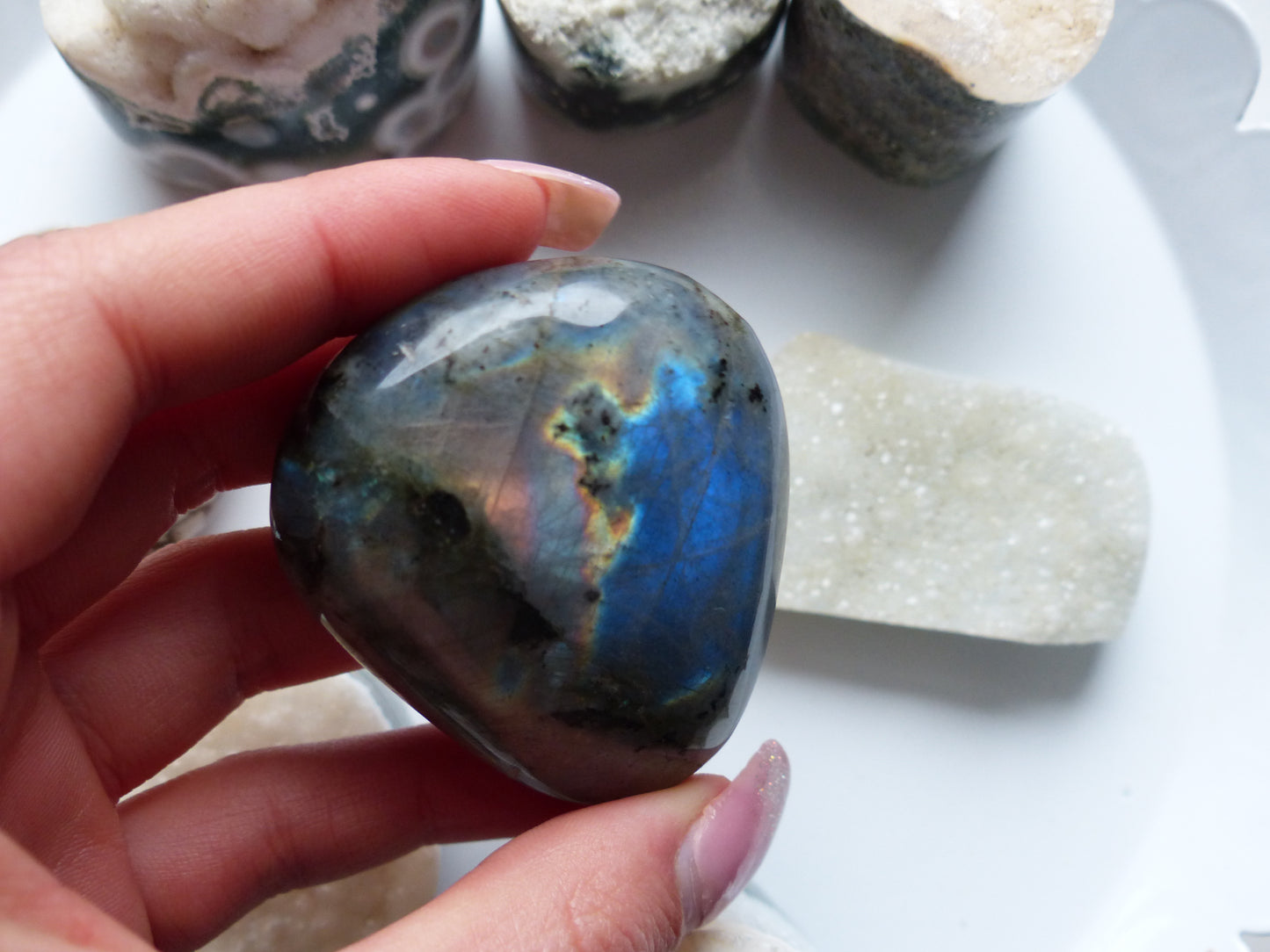 Labradorite Palm Stone (#39)