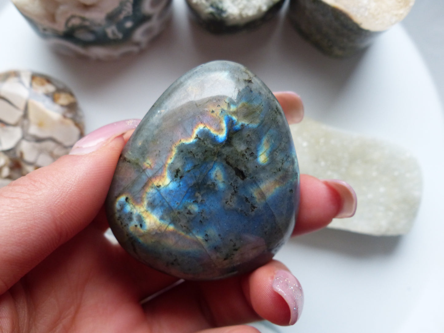 Labradorite Palm Stone (#39)