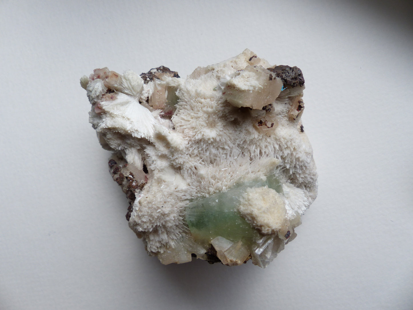 Green Apophyllite on Mordenite (#16)