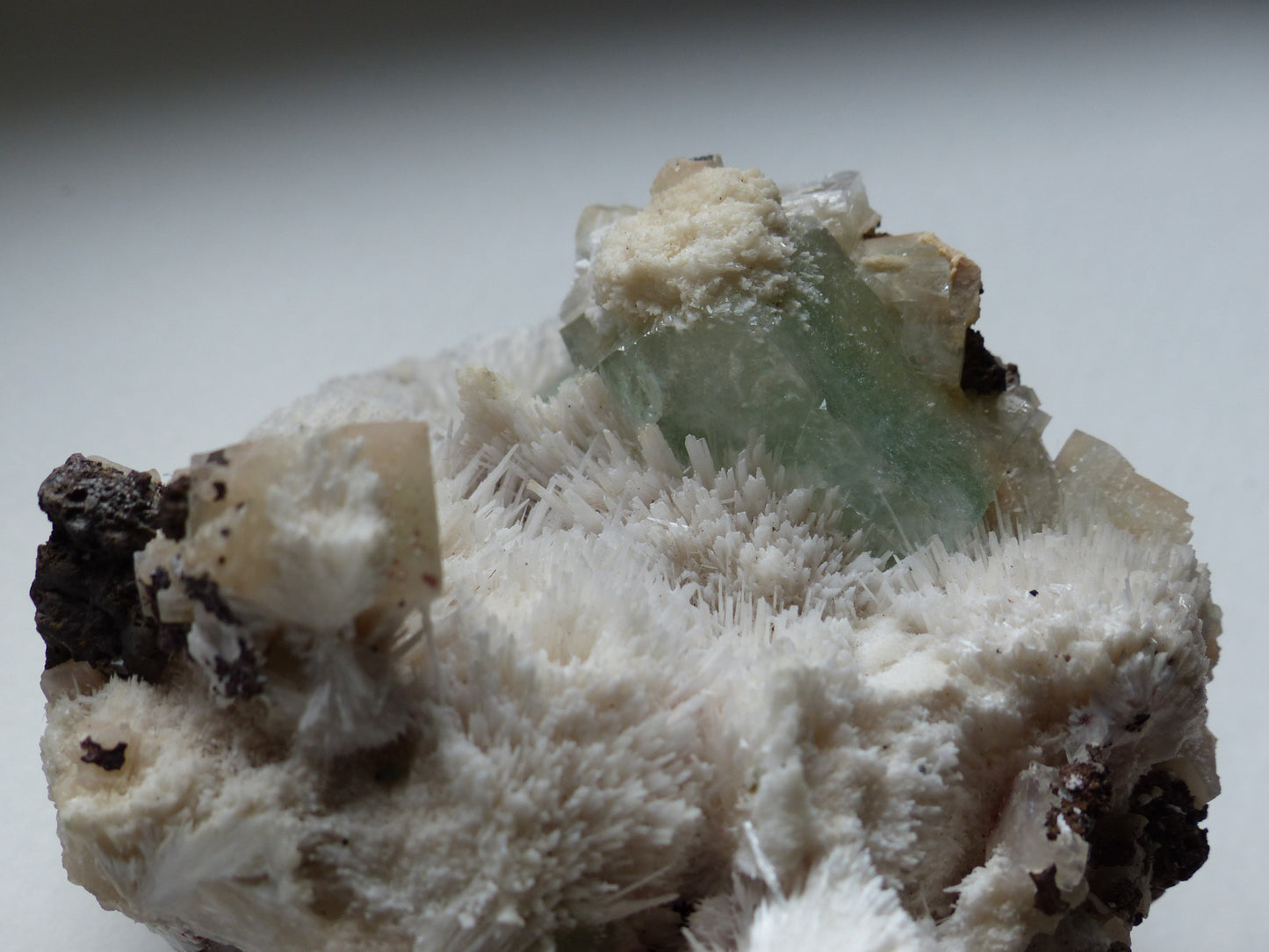 Green Apophyllite on Mordenite (#16)