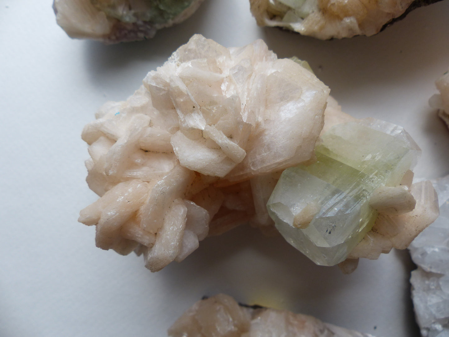 Green Apophyllite & Stillbite Cluster (#14)