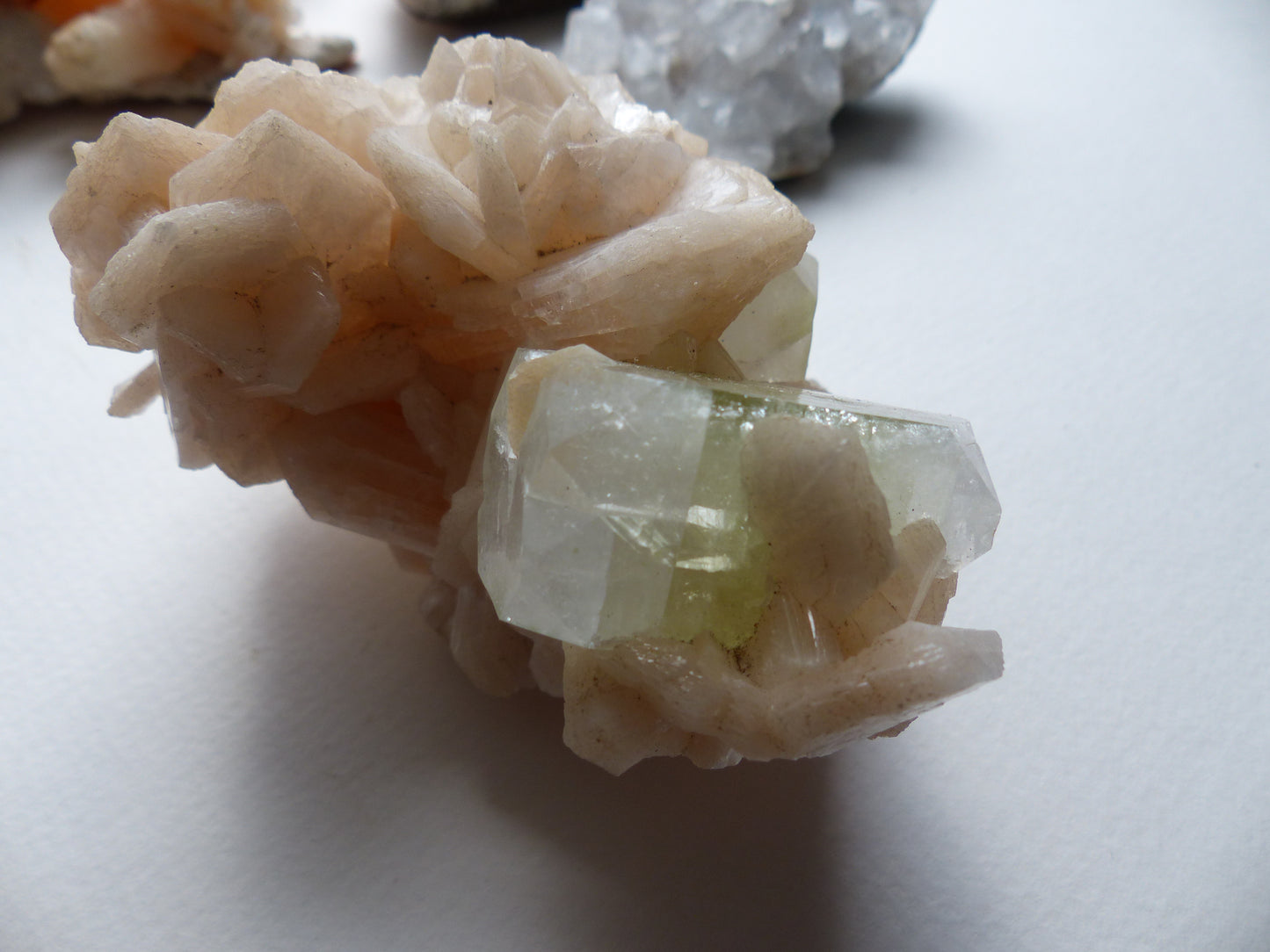 Green Apophyllite & Stillbite Cluster (#14)