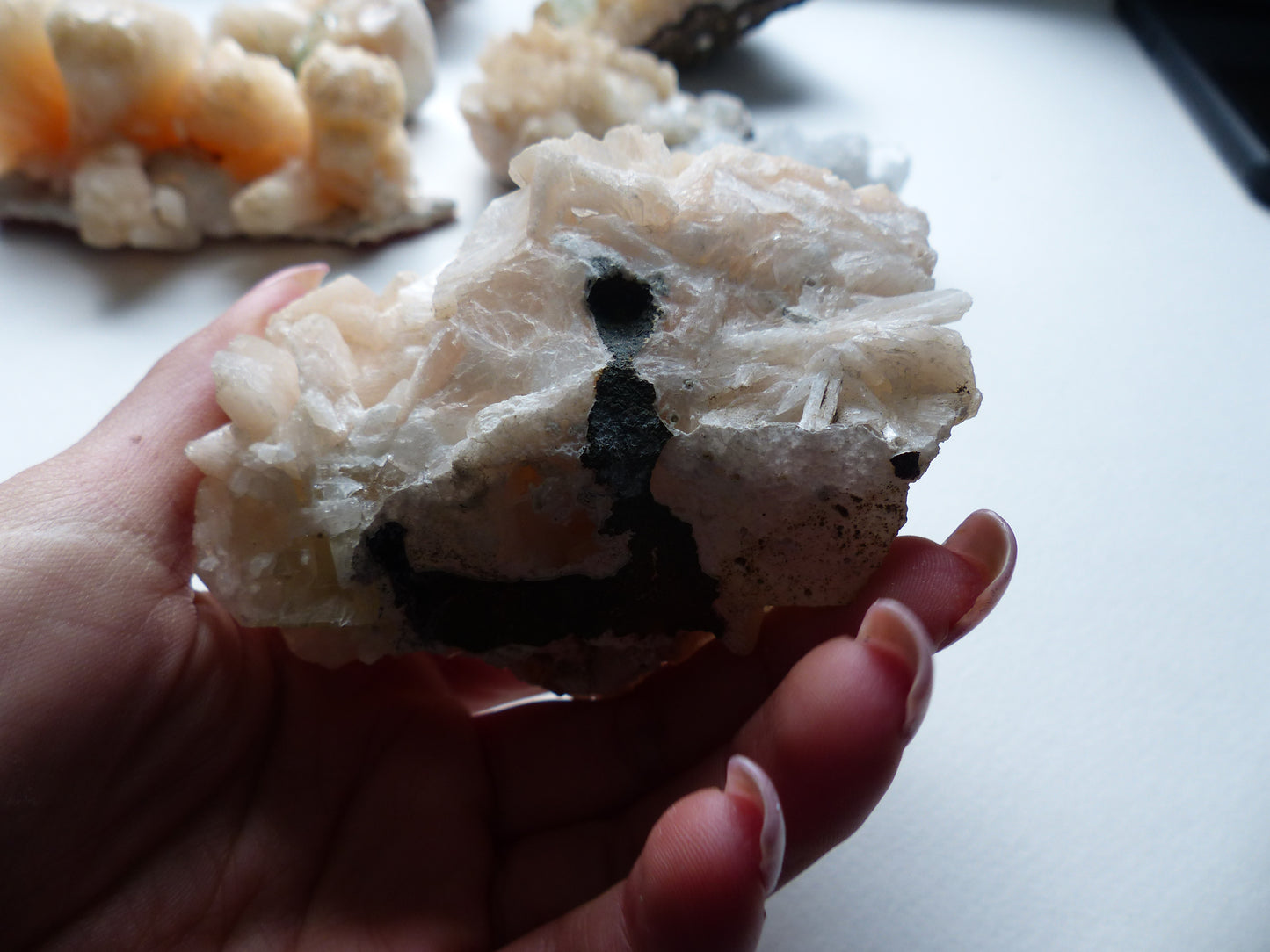 Green Apophyllite & Stillbite Cluster (#14)