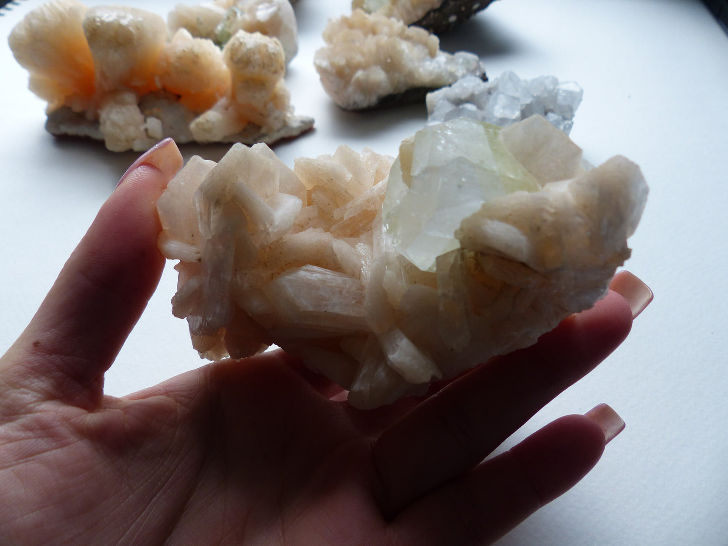 Green Apophyllite & Stillbite Cluster (#14)