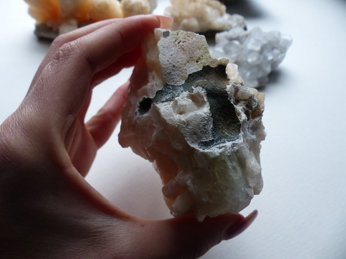Green Apophyllite & Stillbite Cluster (#14)