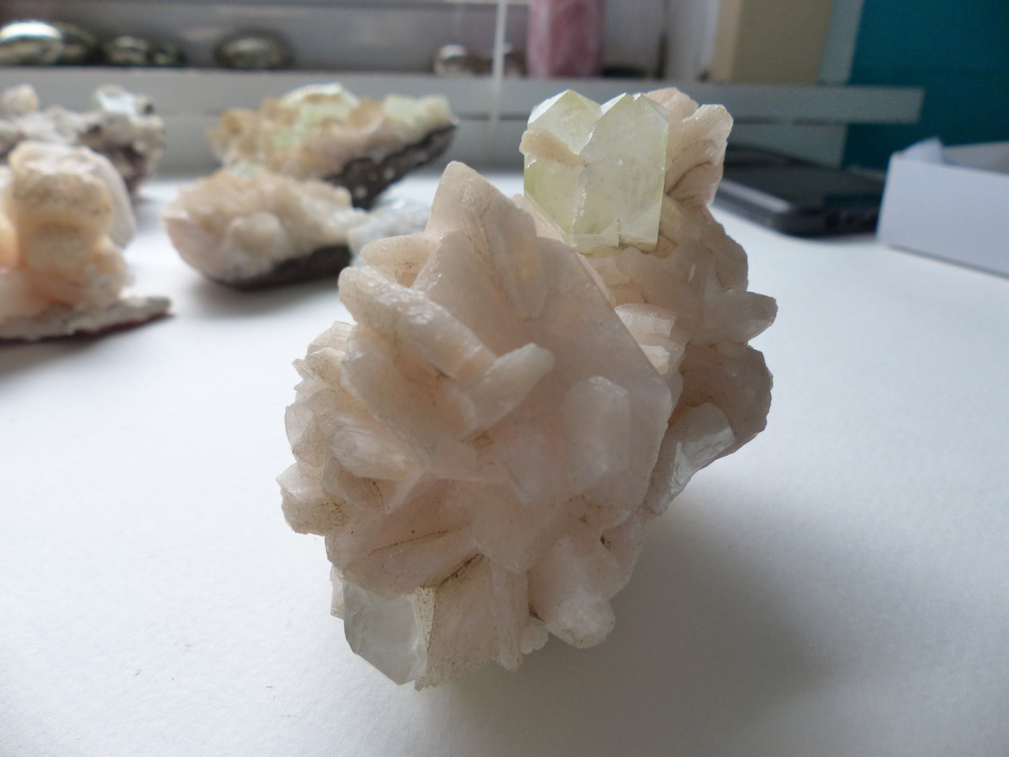Green Apophyllite & Stillbite Cluster (#14)