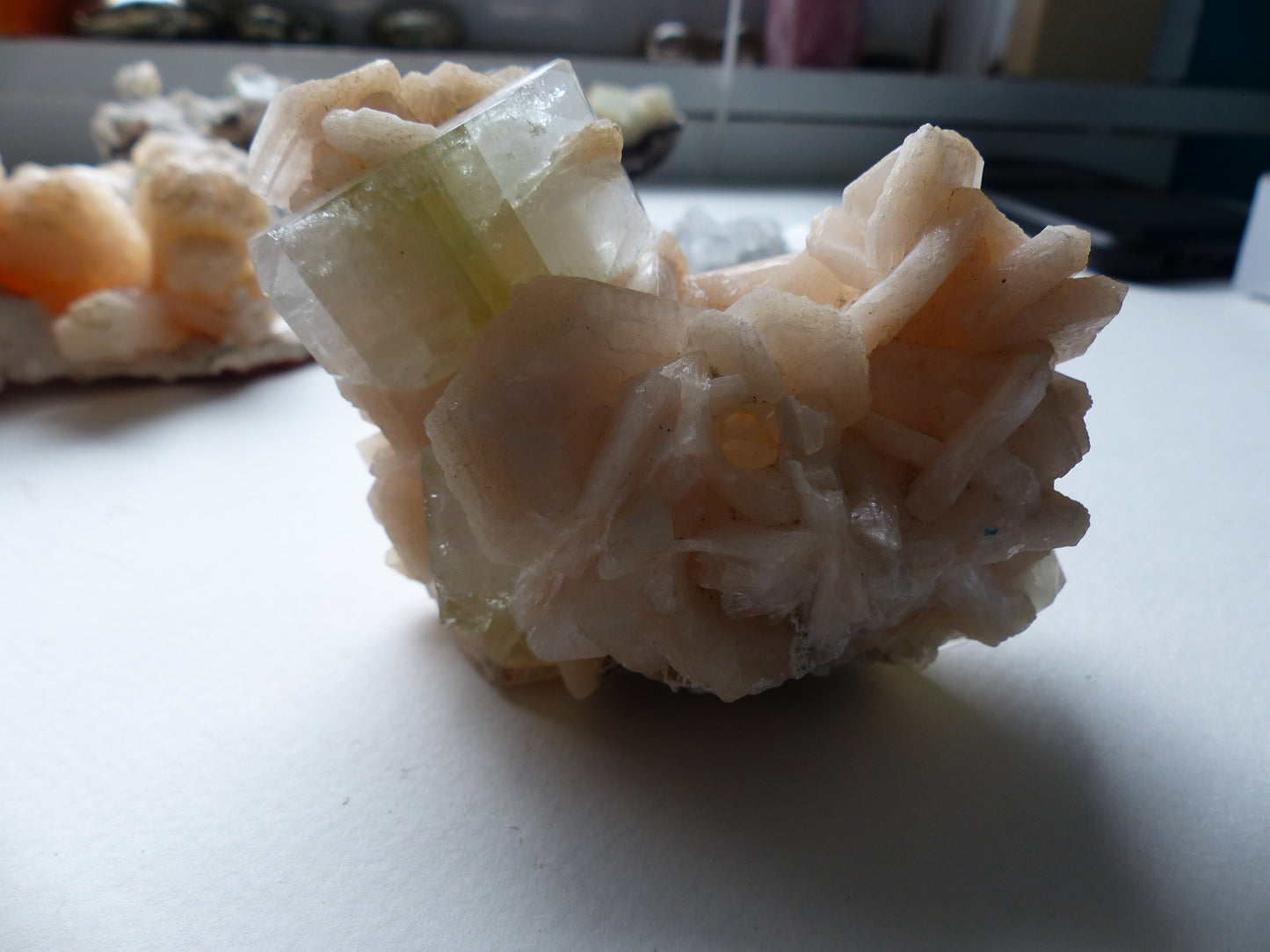 Green Apophyllite & Stillbite Cluster (#14)