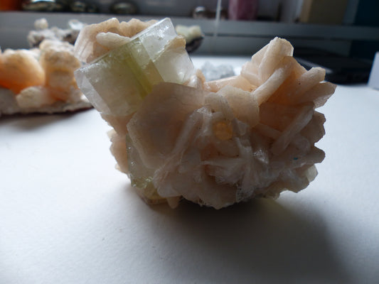 Green Apophyllite & Stillbite Cluster (#14)