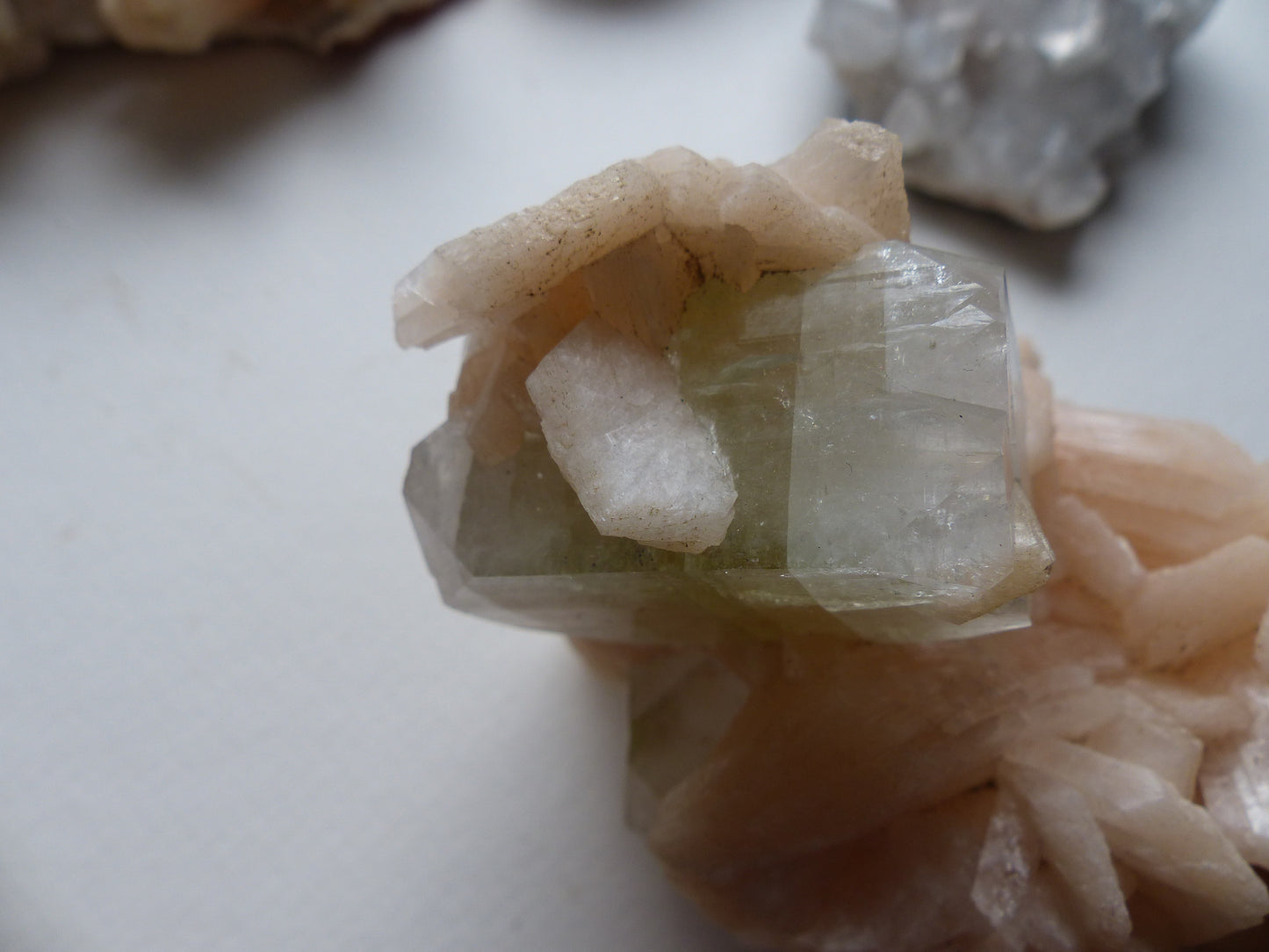 Green Apophyllite & Stillbite Cluster (#14)