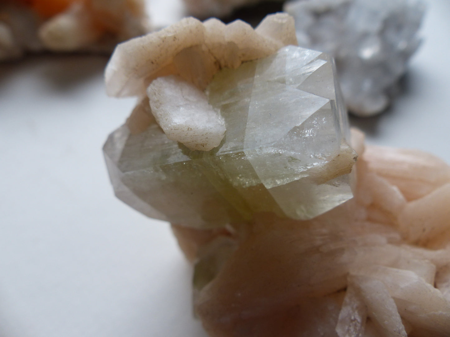 Green Apophyllite & Stillbite Cluster (#14)