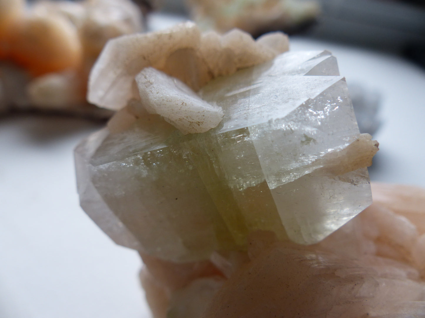 Green Apophyllite & Stillbite Cluster (#14)