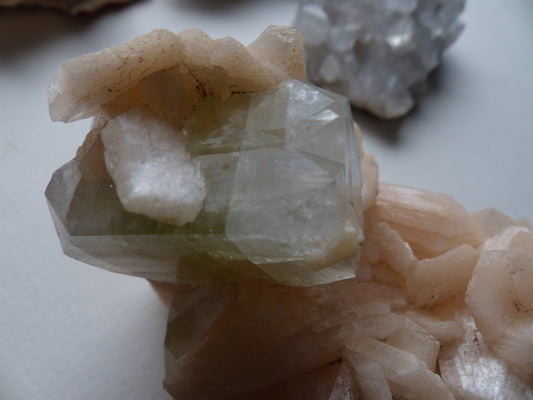 Green Apophyllite & Stillbite Cluster (#14)