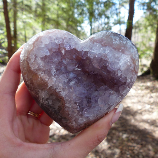 Amethyst Geode & Agate Heart (#1) - Simply Affinity