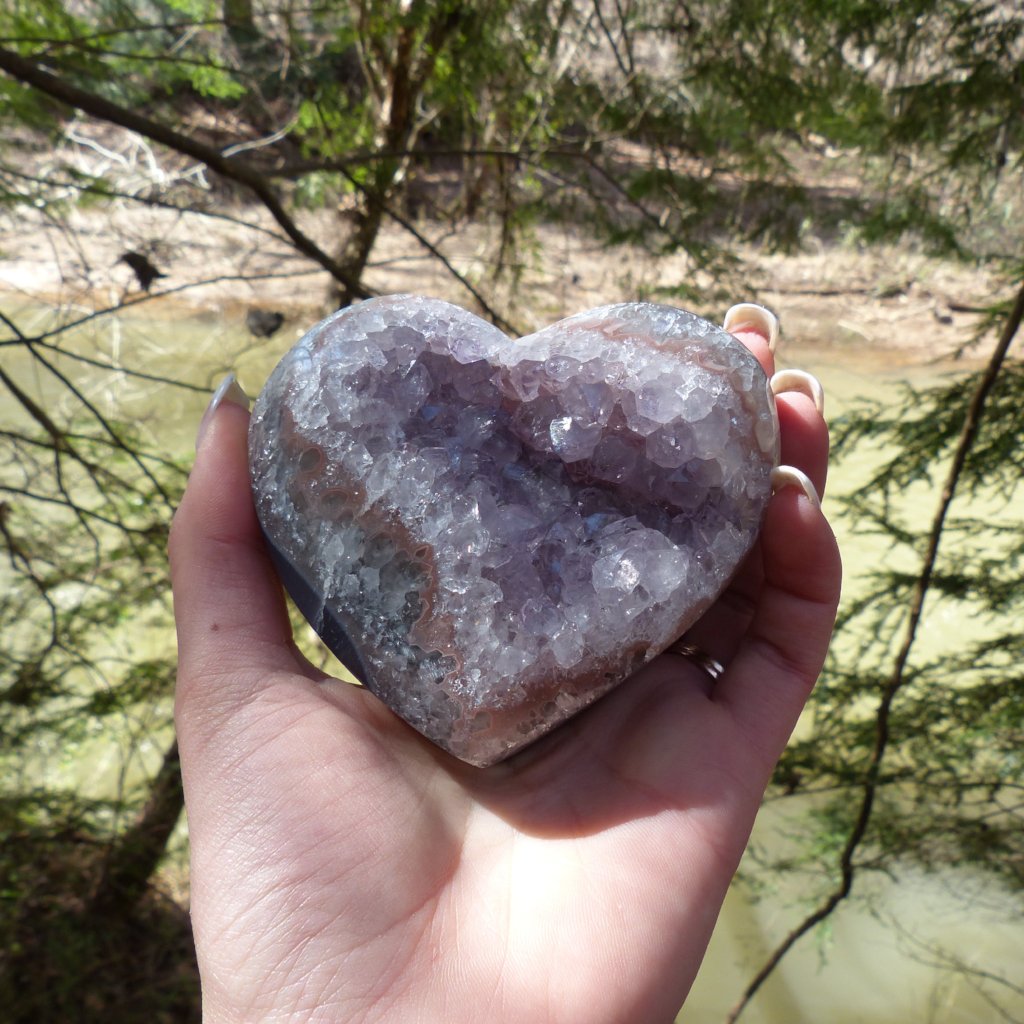 Amethyst Geode & Agate Heart (#1) - Simply Affinity