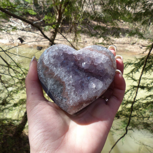Amethyst Geode & Agate Heart (#1) - Simply Affinity