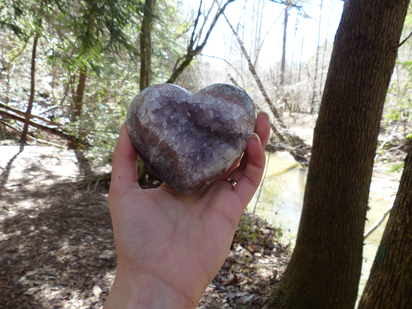 Amethyst Geode & Agate Heart (#1) - Simply Affinity