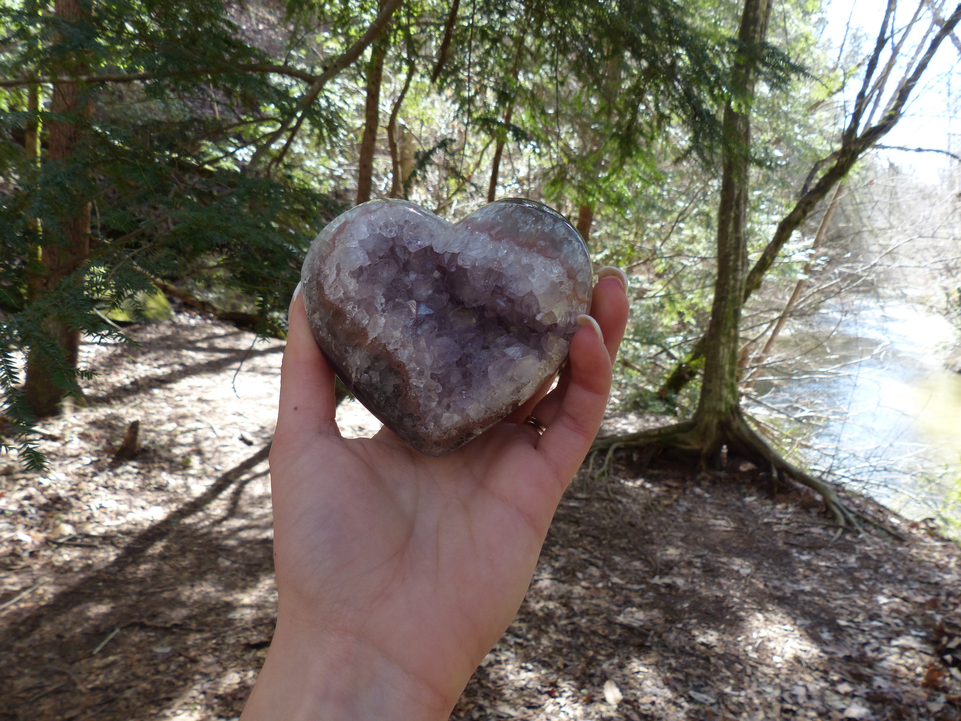 Amethyst Geode & Agate Heart (#1) - Simply Affinity