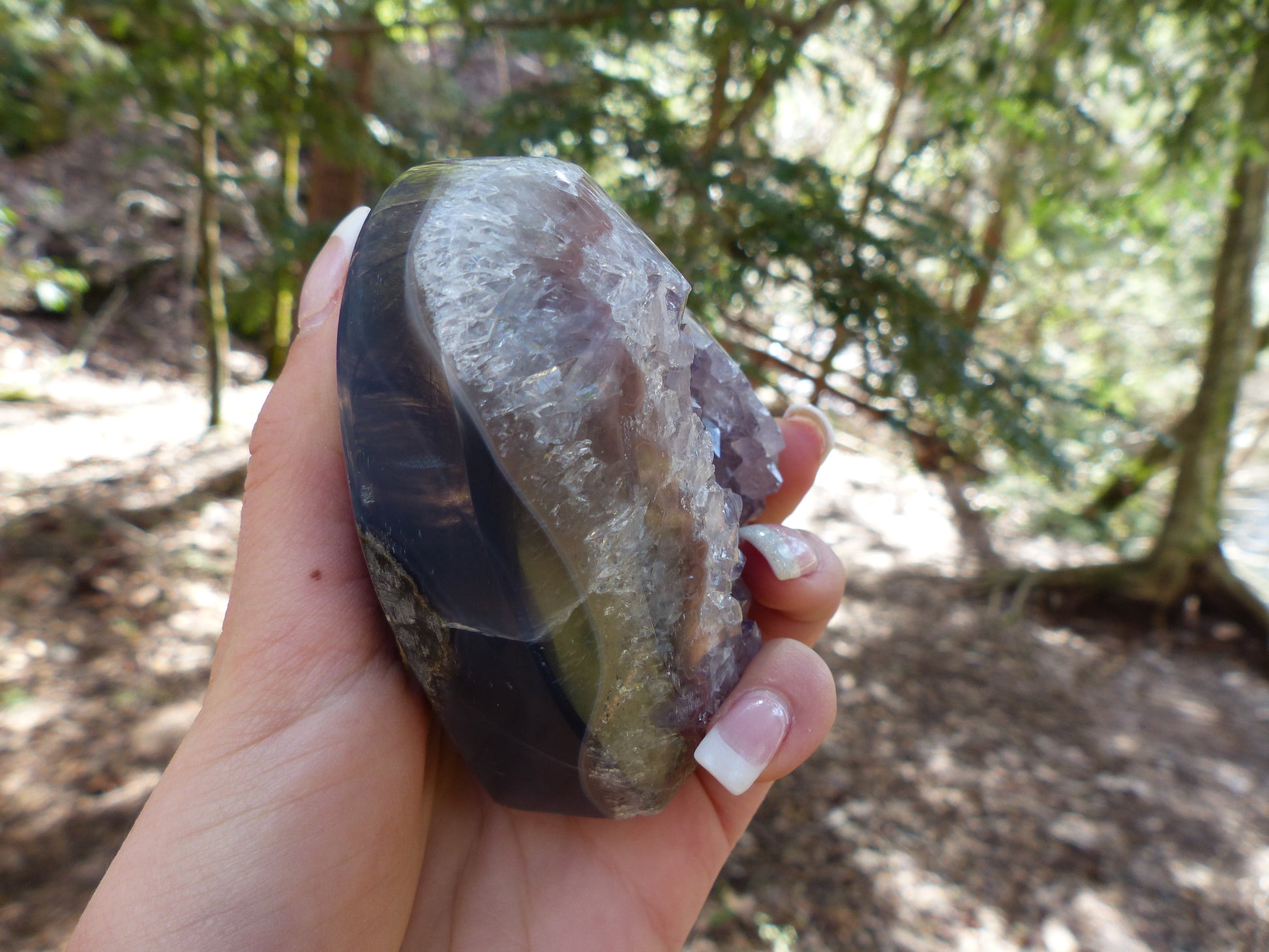 Amethyst Geode & Agate Heart (#1) - Simply Affinity