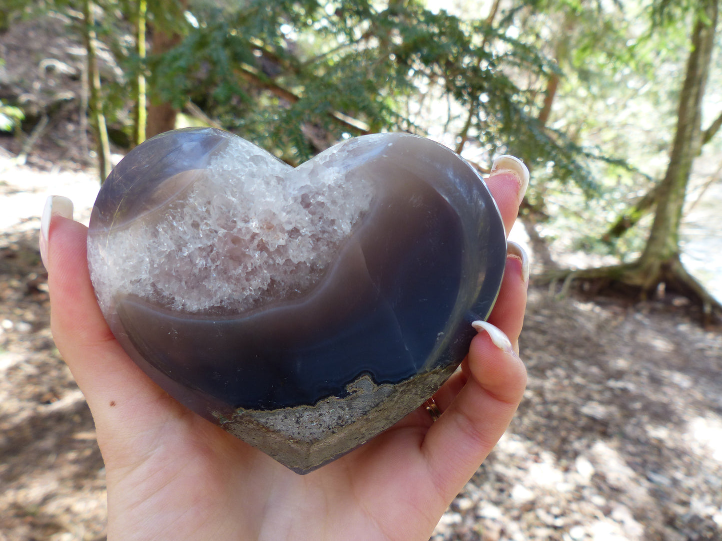 Amethyst Geode & Agate Heart (#1) - Simply Affinity