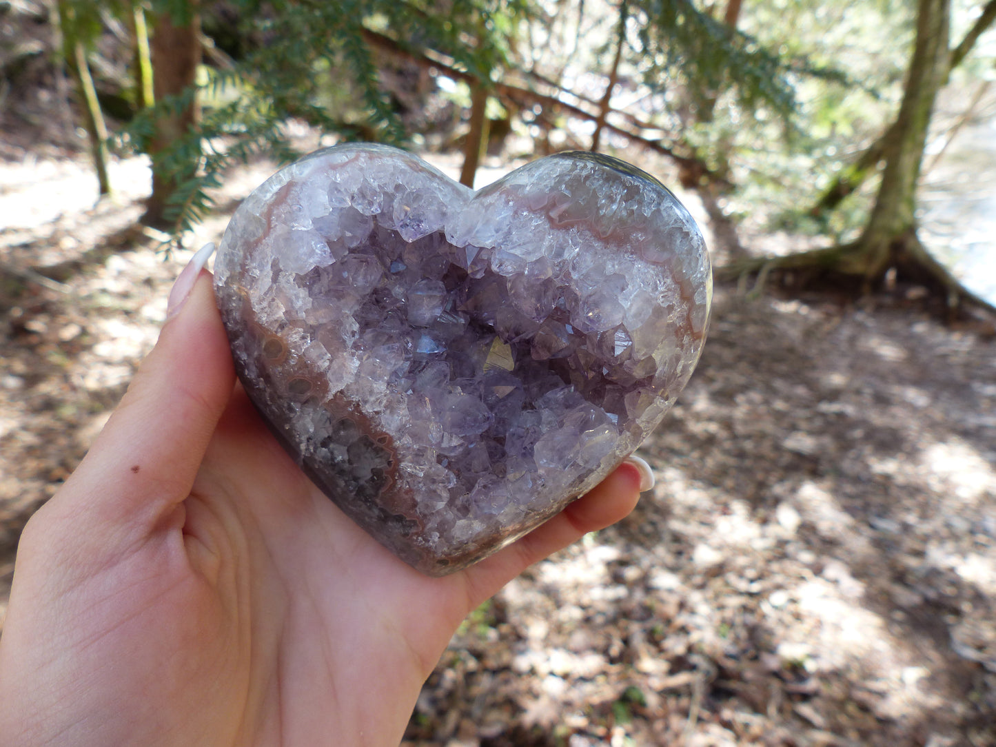 Amethyst Geode & Agate Heart (#1) - Simply Affinity