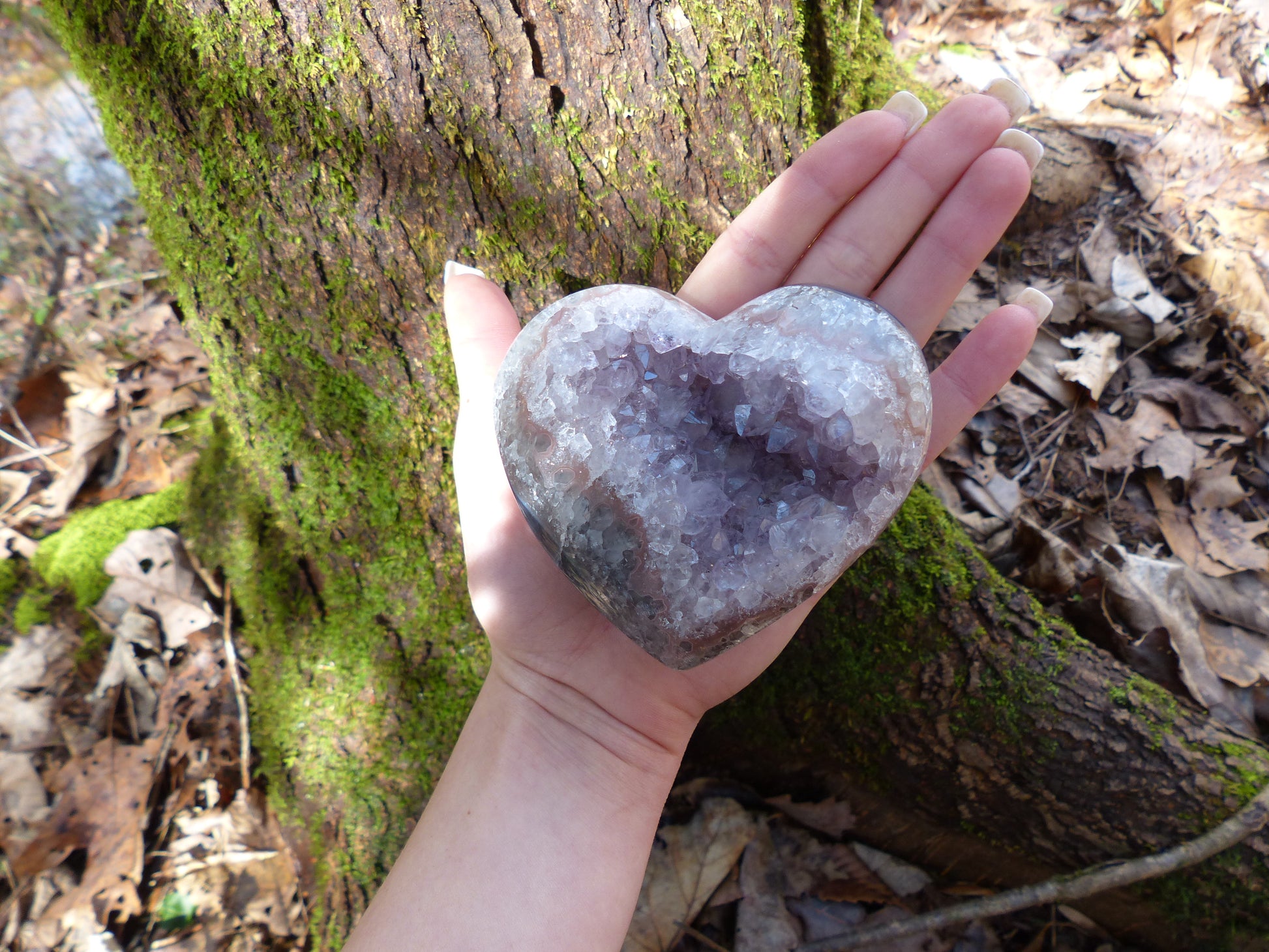 Amethyst Geode & Agate Heart (#1) - Simply Affinity